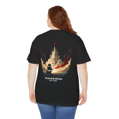 Unisex T-Shirt mit Traumschloss - Heinrich Heine (Druck hinten)