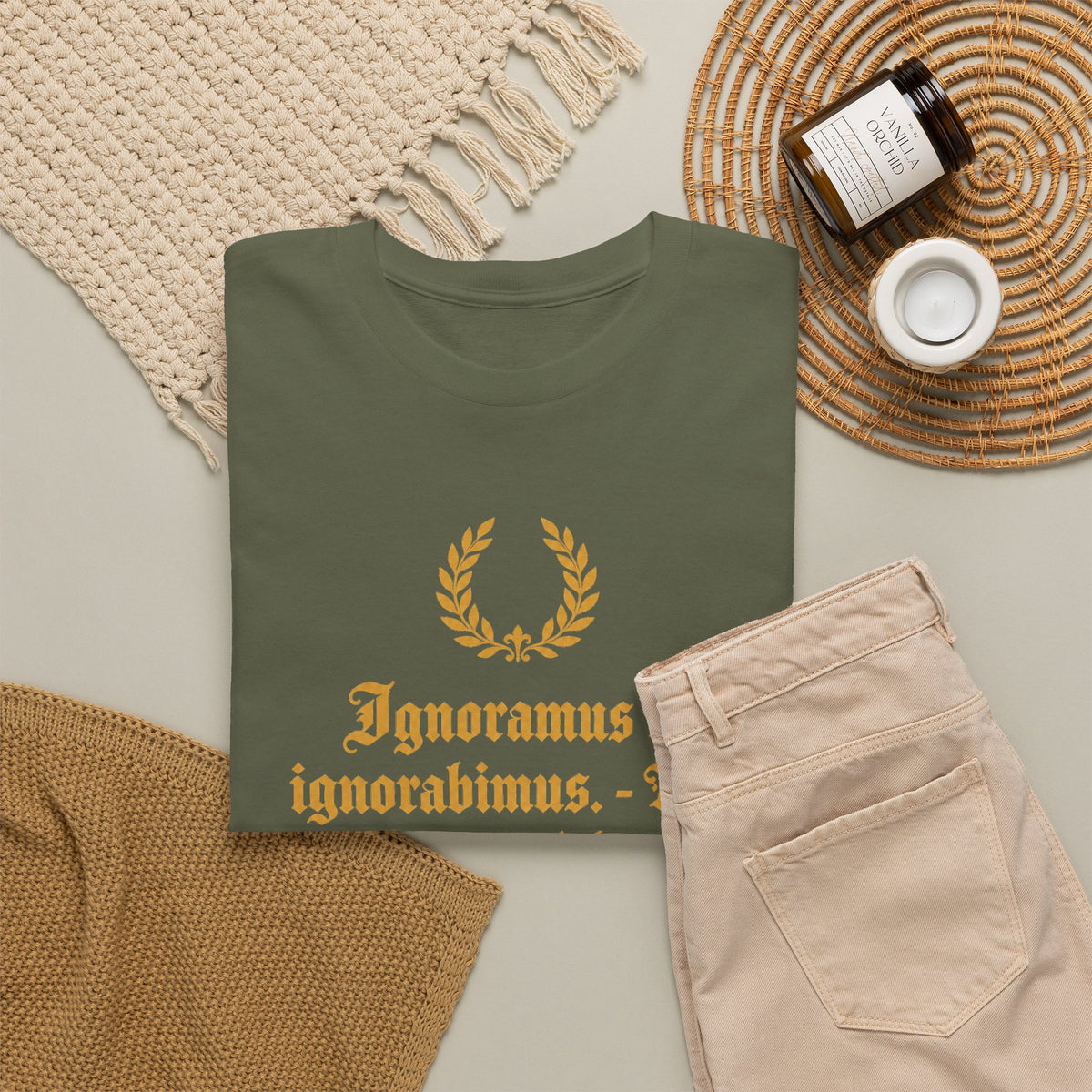 Unisex T-Shirt mit Zitat - du Bois-Reymond - Ignoramus et ignorabimus