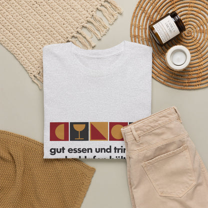 Unisex T-Shirt mit Zitat - Malortie - Essen Trinken Schlafen