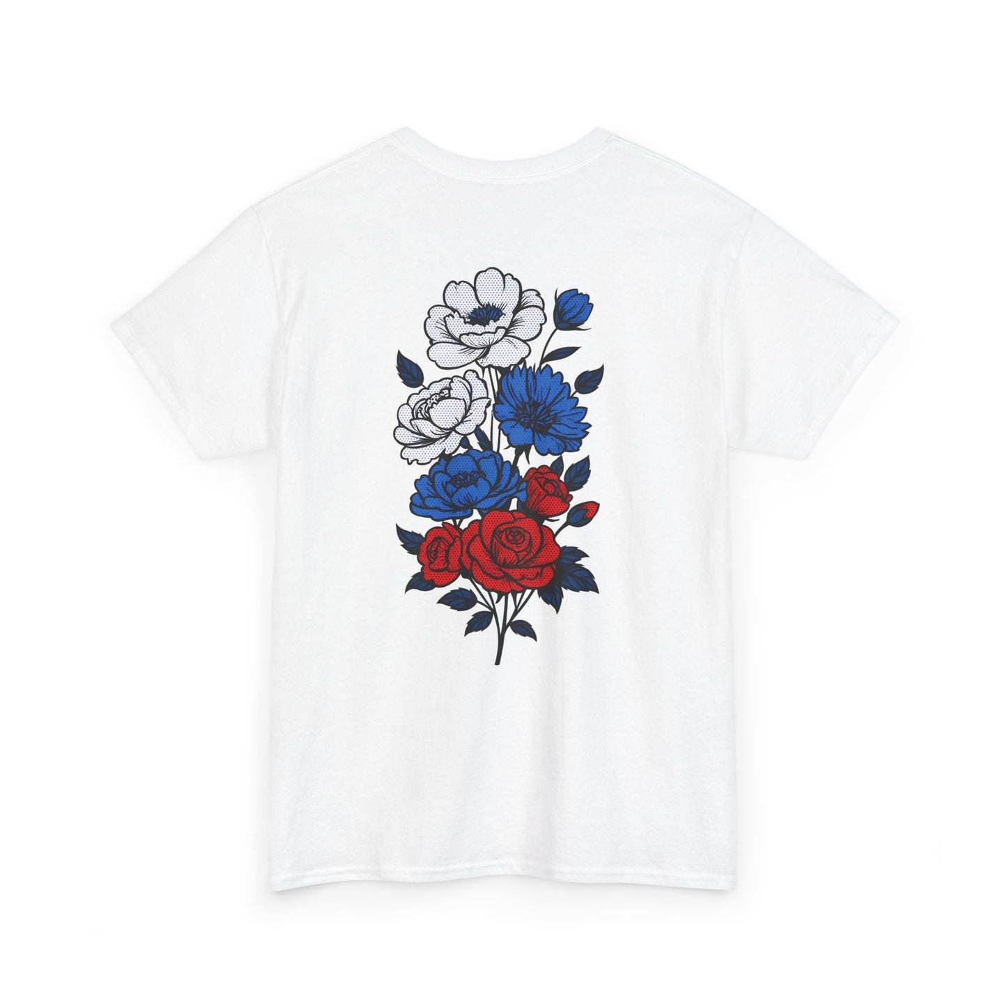 T-shirt with flowers - Russia (print on the back)