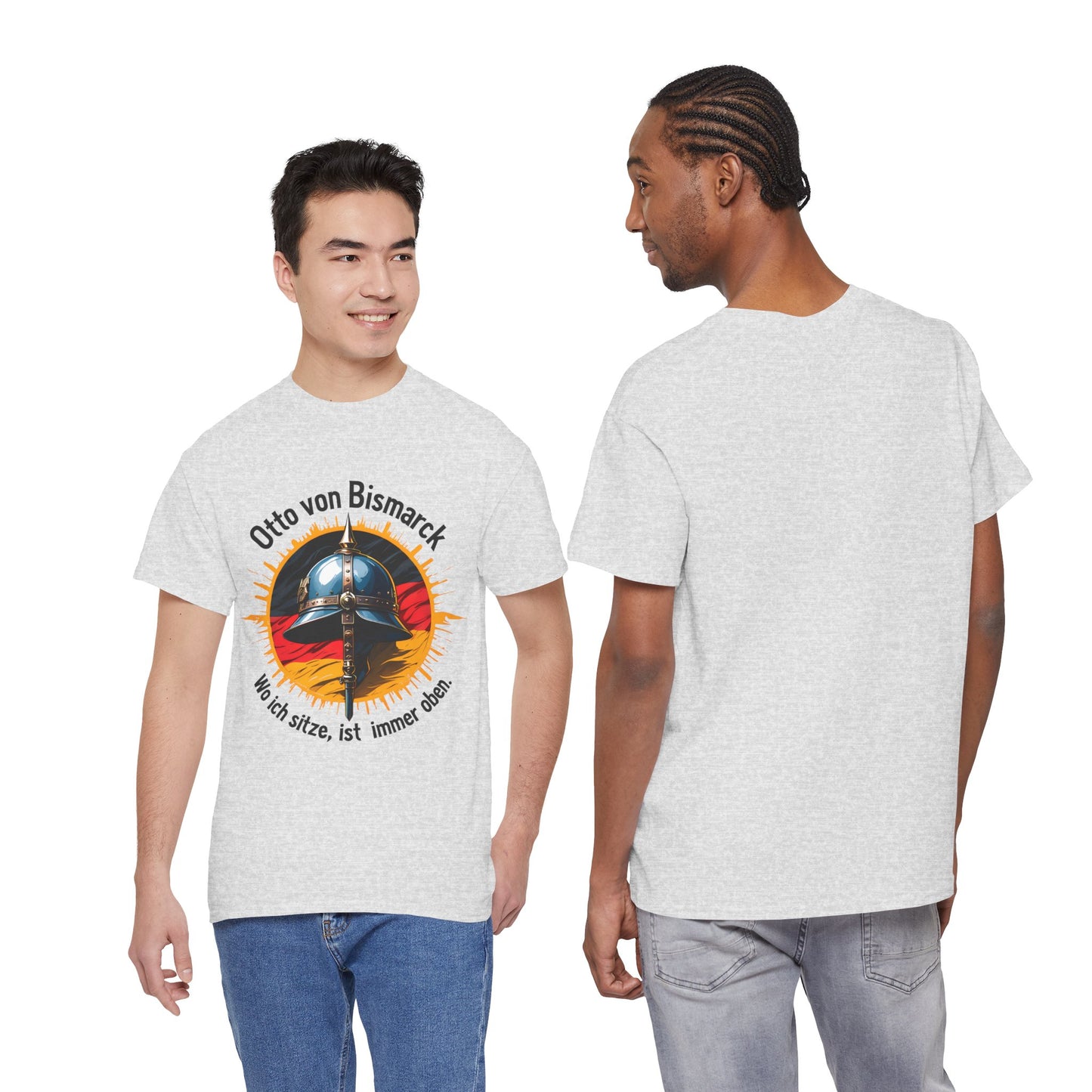 Unisex T-Shirt mit Pickelhaube und Zitat - Bismarck