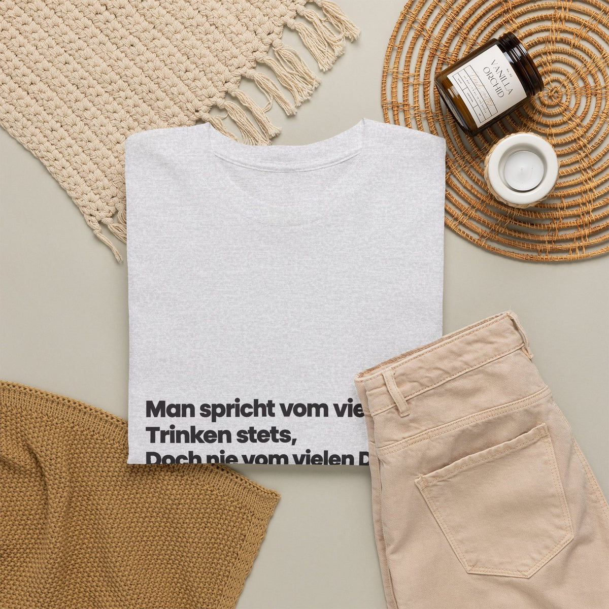 Unisex T-Shirt mit Zitat - Scheffel - Vom vielen Durste