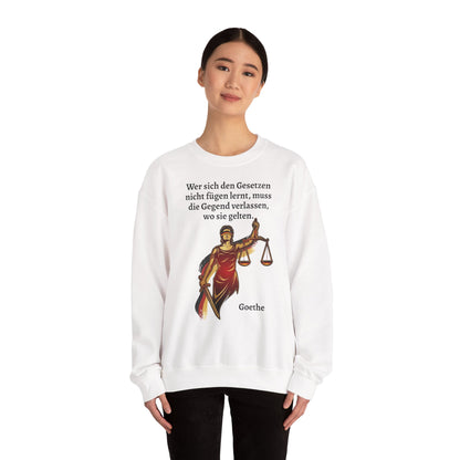 Unisex Sweatshirt mit Zitat - Goethe - Gesetze