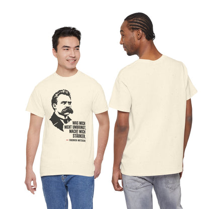 Unisex T-Shirt mit Zitat - Friedrich Nietzsche - Was mich nicht umbringt – duo