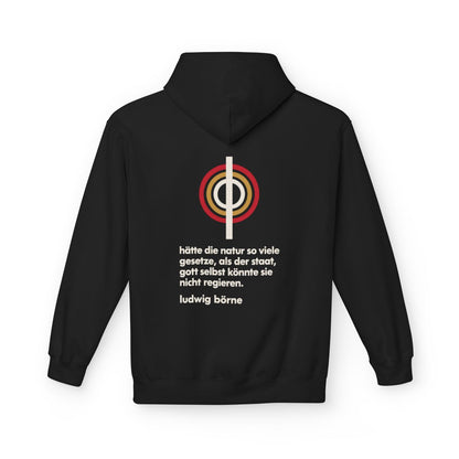 Unisex Fleece Hoodie mit Zitat - Börne - Hätte die Natur so viele Bauhaus – back