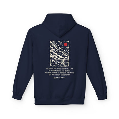 Unisex Fleece Hoodie mit Zitat - Heine - Franzosen und Russen gehört das Land – back
