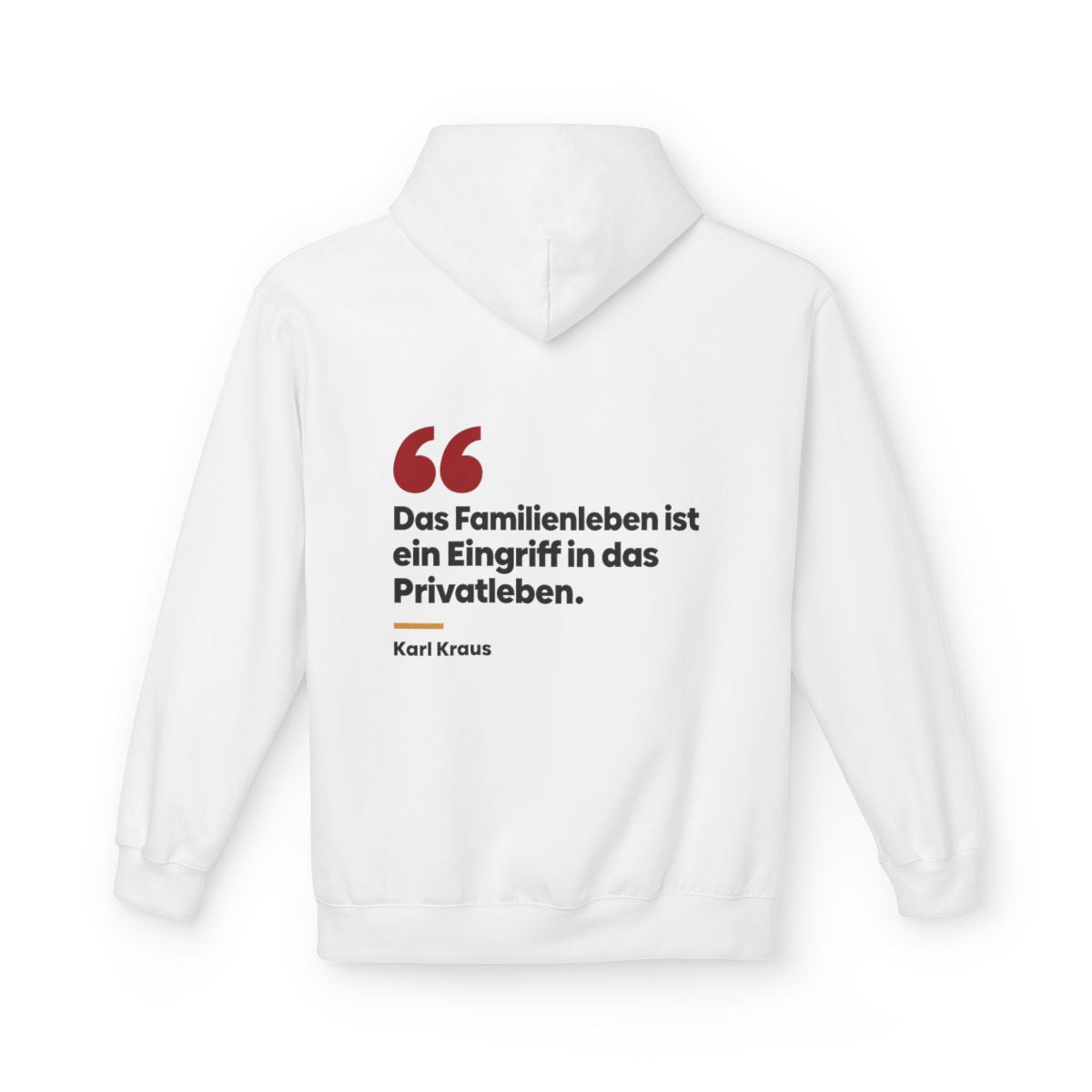 Unisex Fleece Hoodie mit Zitat - Kraus - Das Familienleben – back