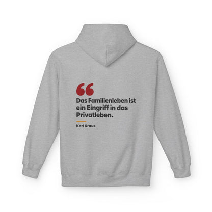 Unisex Fleece Hoodie mit Zitat - Kraus - Das Familienleben – back