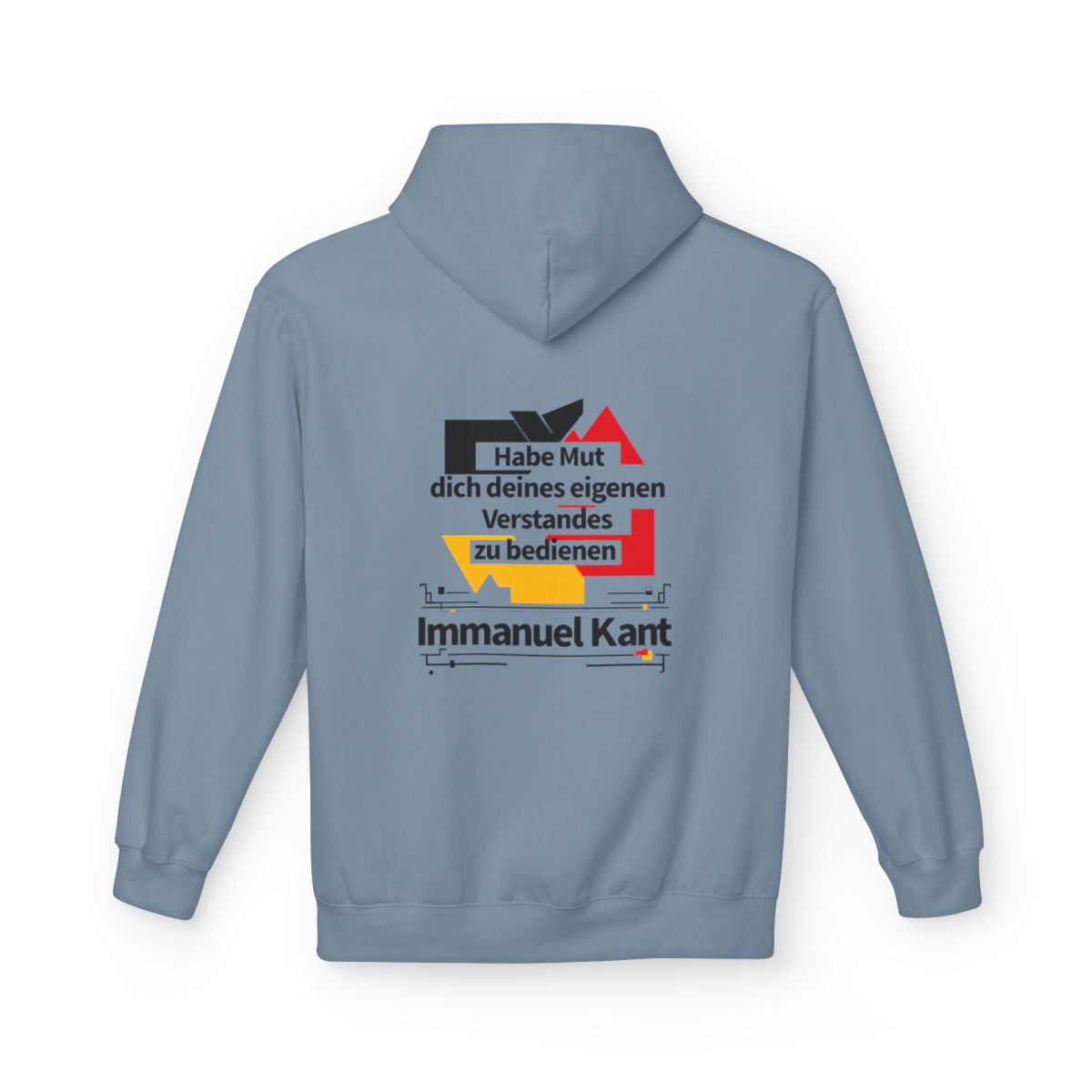 Unisex Fleece Hoodie mit Zitat - Kant - Habe Mut Bauhaus – back
