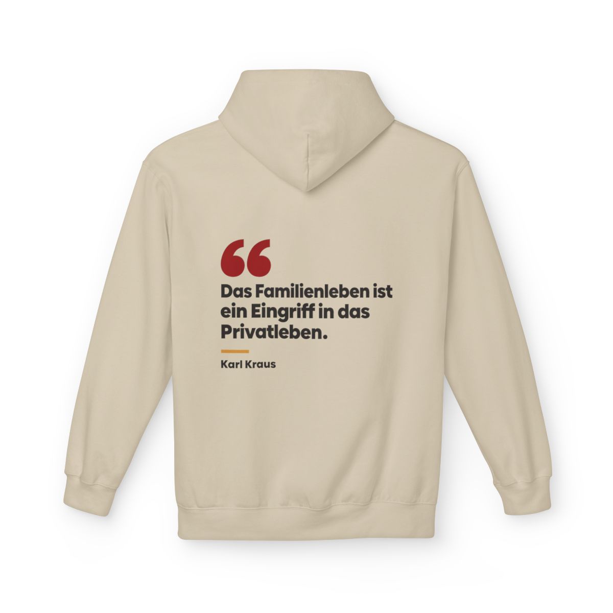 Unisex Fleece Hoodie mit Zitat - Kraus - Das Familienleben – back