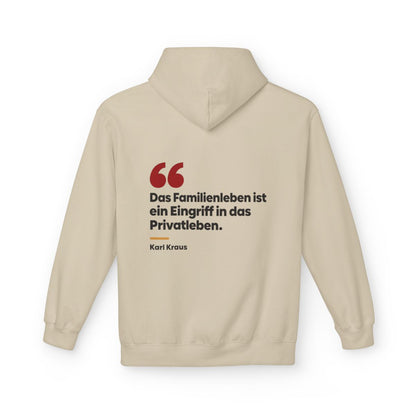 Unisex Fleece Hoodie mit Zitat - Kraus - Das Familienleben – back