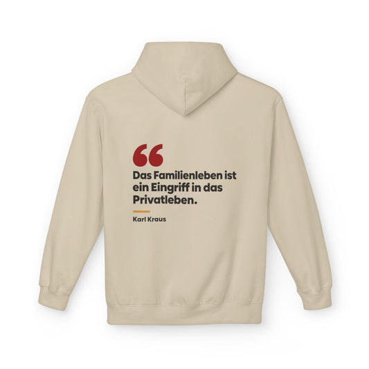Unisex Fleece Hoodie mit Zitat - Kraus - Das Familienleben – back