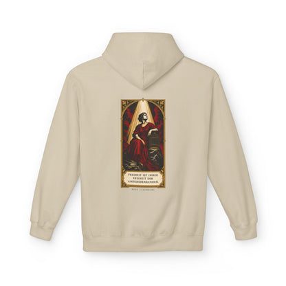 Unisex Fleece Hoodie mit Zitat - Luxemburg - Freiheit ist immer Freiheit der Andersdenkenden – back