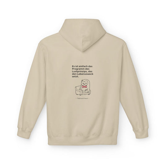 Unisex Fleece Hoodie mit Zitat - Freud - Lustprinzip – back