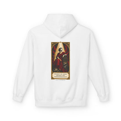 Unisex Fleece Hoodie mit Zitat - Luxemburg - Freiheit ist immer Freiheit der Andersdenkenden – back