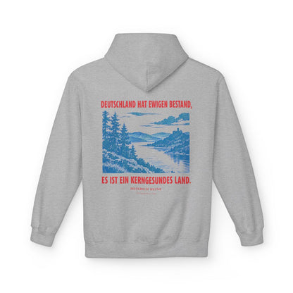 Unisex Fleece Hoodie mit Zitat - Heine - Deutschland hat ewigen Bestand – back