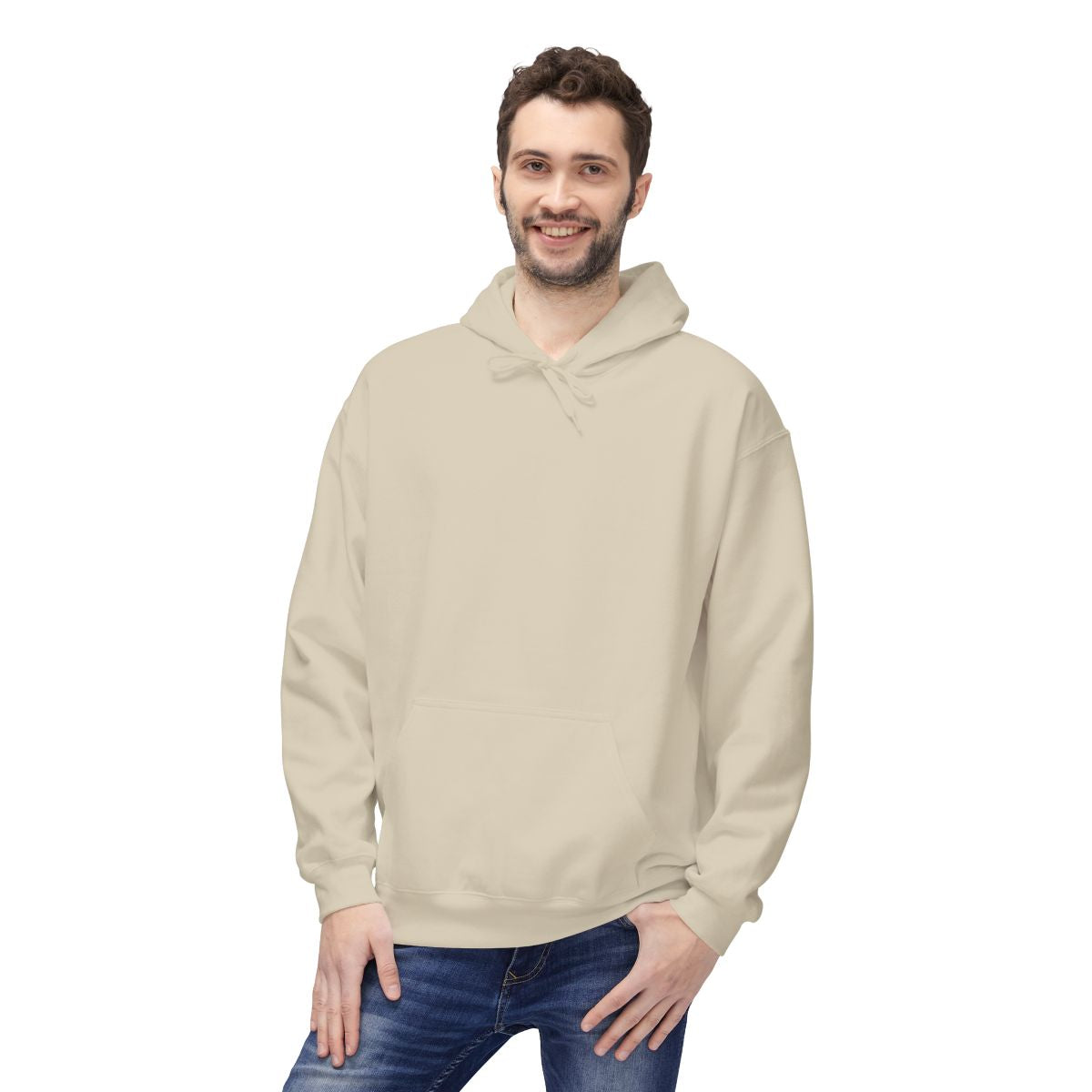 Unisex Fleece Hoodie mit Zitat - Goethe - Tages Arbeit – person-2-front