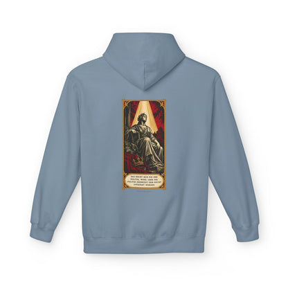 Unisex Fleece Hoodie mit Zitat - Kant - Das Recht muß nie – back