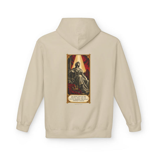 Unisex Fleece Hoodie mit Zitat - Kant - Das Recht muß nie – back