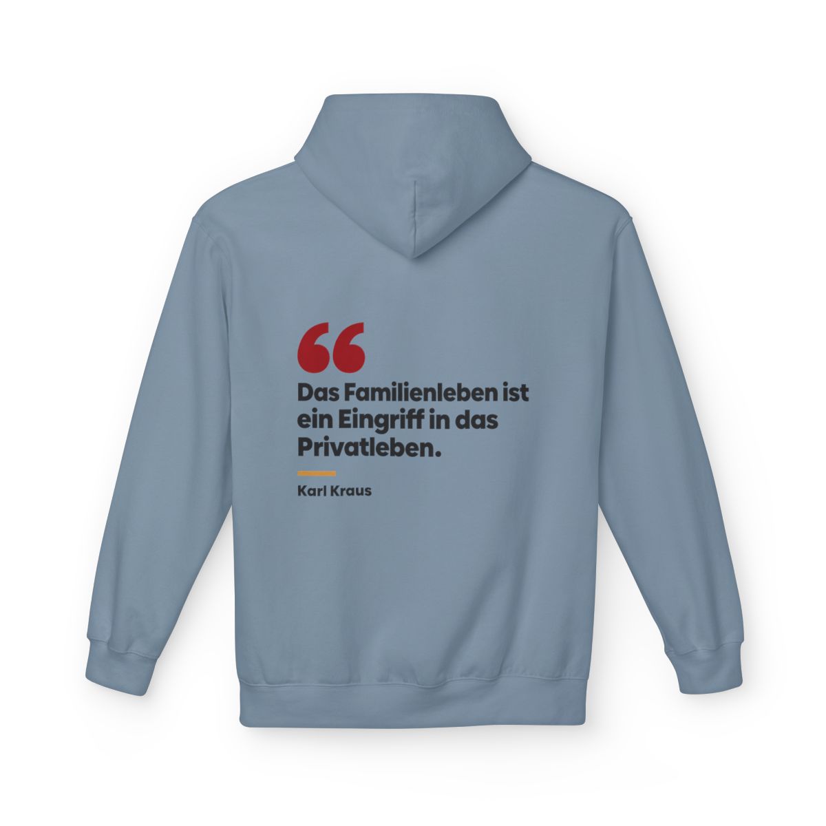 Unisex Fleece Hoodie mit Zitat - Kraus - Das Familienleben – back