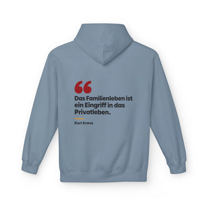 Unisex Fleece Hoodie mit Zitat - Kraus - Das Familienleben – back