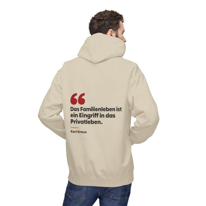Unisex Fleece Hoodie mit Zitat - Kraus - Das Familienleben – person-2-back