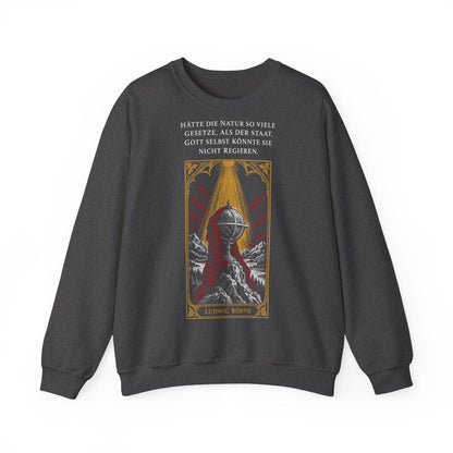 Unisex Sweatshirt mit Zitat - Börne - Hätte die Natur so viele – front