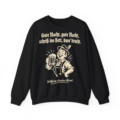 Unisex Sweatshirt mit Zitat - Mozart - Gute Nacht, gute Nacht – front