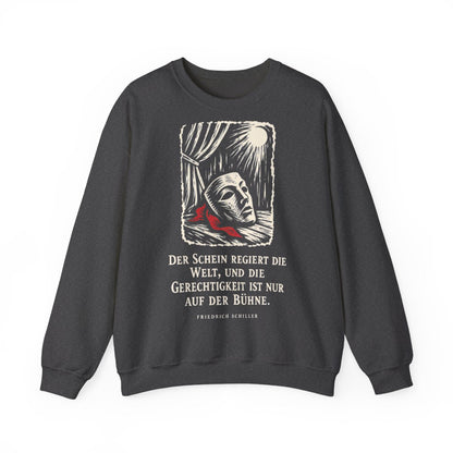Unisex Sweatshirt mit Zitat - Schiller - Der Schein regiert die Welt – front