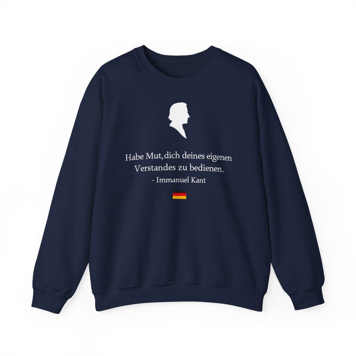 Unisex Sweatshirt mit Zitat - Kant - Habe Mut Silhouette – front