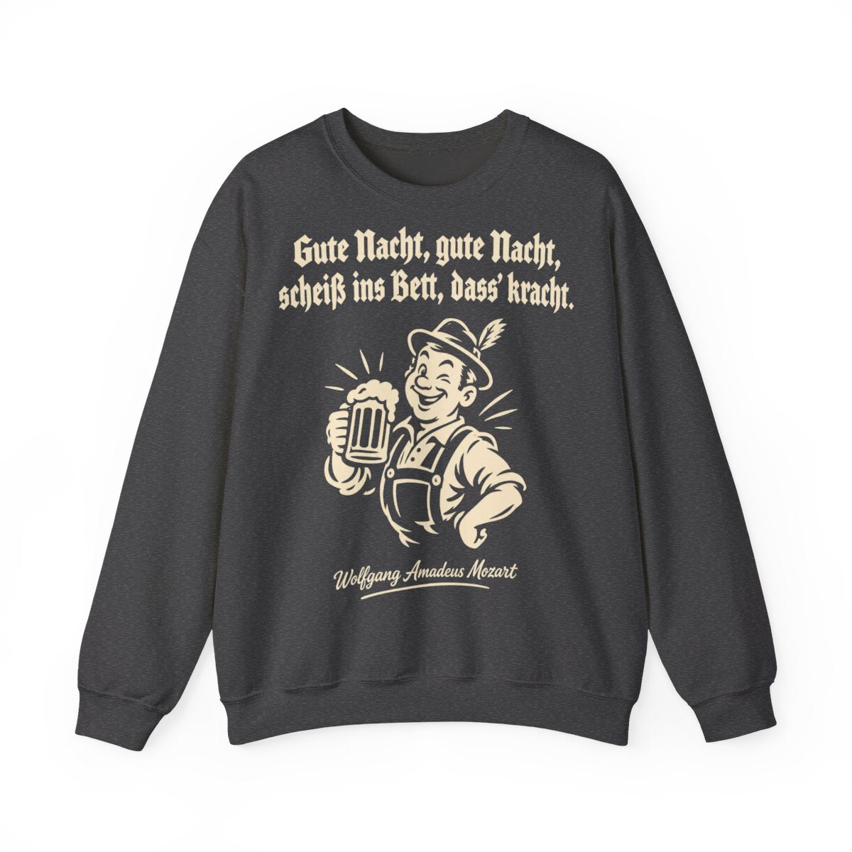 Unisex Sweatshirt mit Zitat - Mozart - Gute Nacht, gute Nacht – front