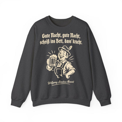 Unisex Sweatshirt mit Zitat - Mozart - Gute Nacht, gute Nacht – front