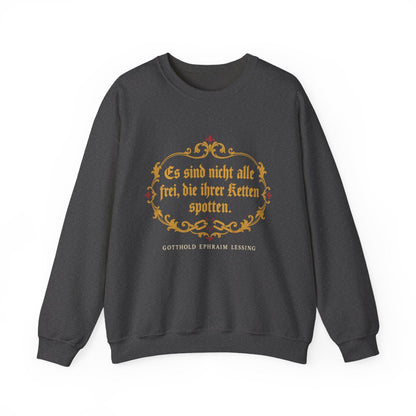 Unisex Sweatshirt mit Zitat - Lessing - Ketten spotten – front