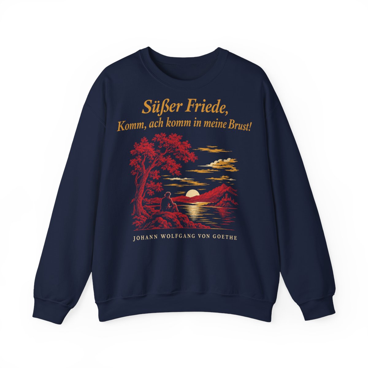 Unisex Sweatshirt mit Zitat - Goethe - Süßer Friede – front