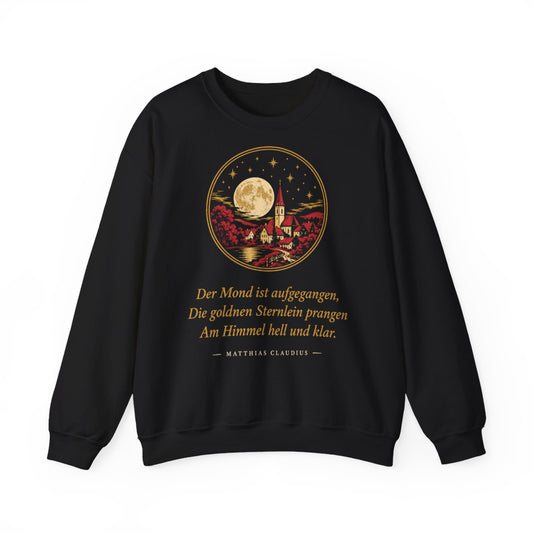Unisex Sweatshirt mit Zitat - Claudius - Der Mond ist aufgegangen – front