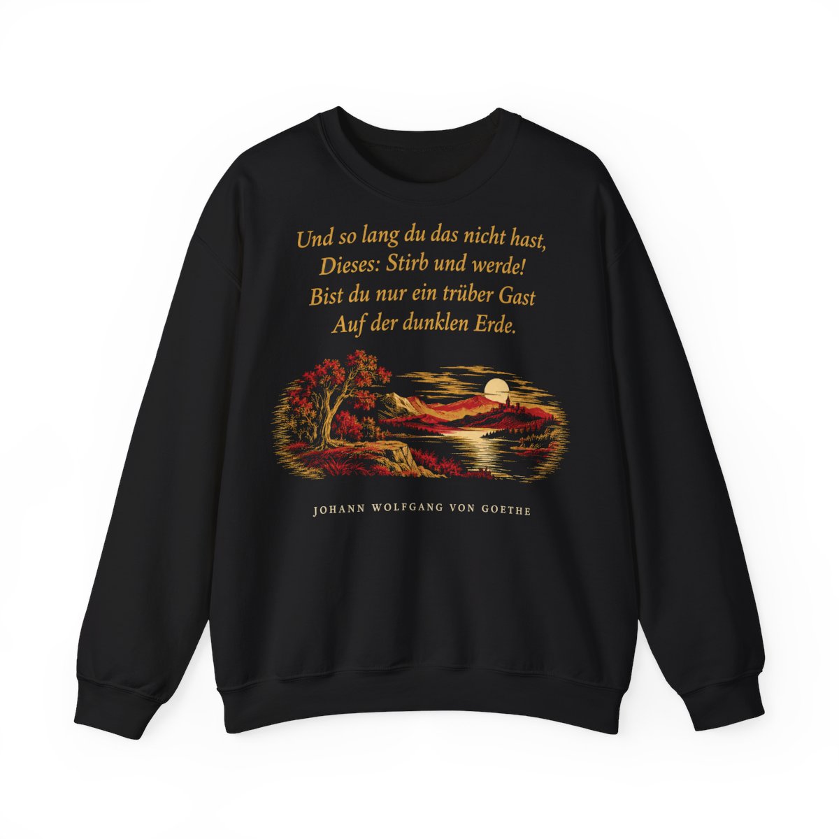 Unisex Sweatshirt mit Zitat - Goethe - Und so lang du das nicht hast – front