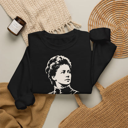 Unisex Sweatshirt mit Zitat - Bertha von Suttner - Die Waffen nieder – folded-2