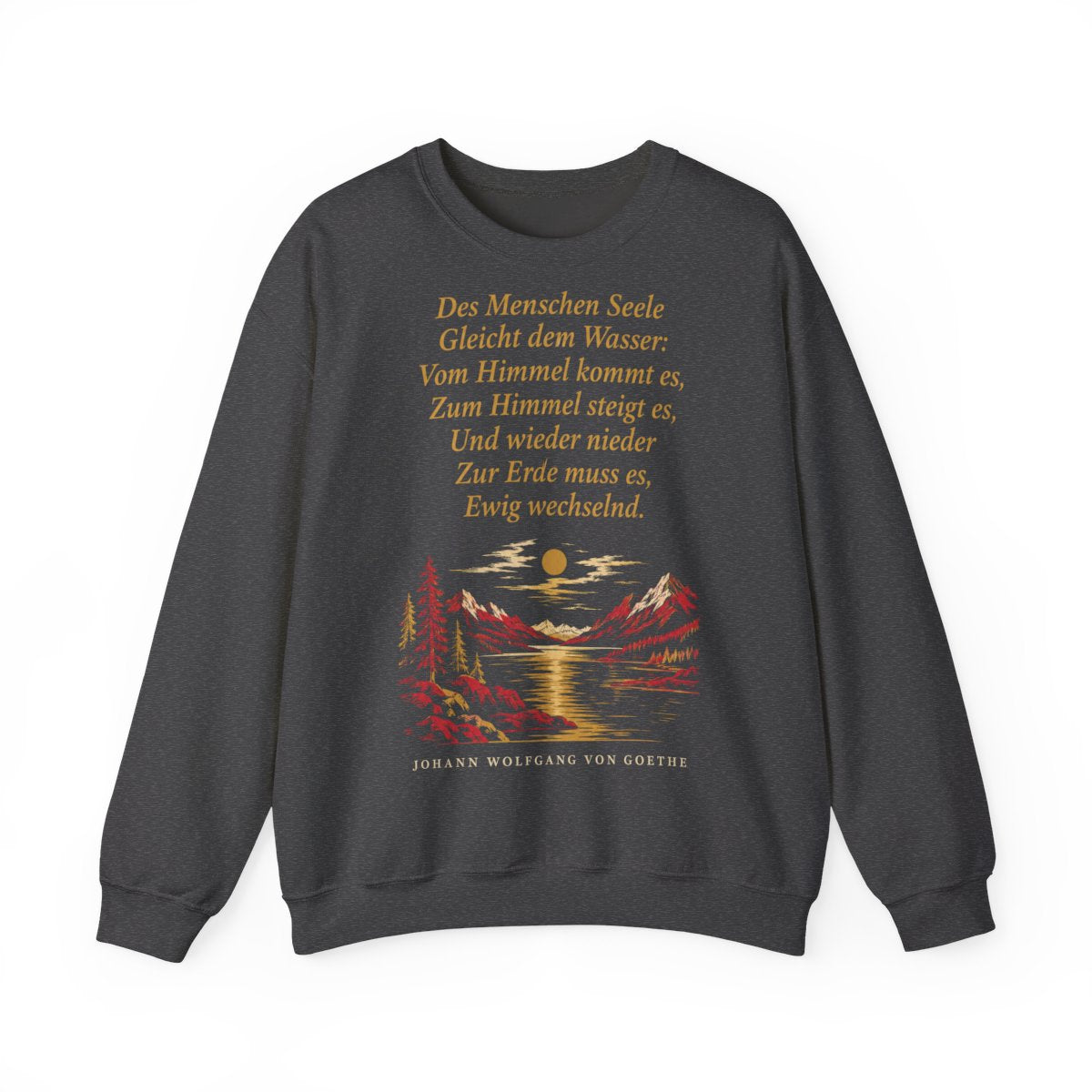 Unisex Sweatshirt mit Zitat - Goethe - Des Menschen Seele – front