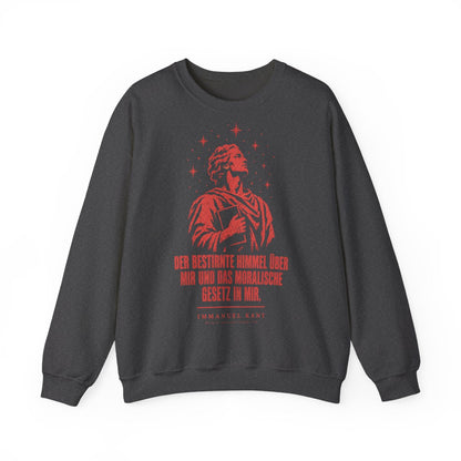 Unisex Sweatshirt mit Zitat - Kant - Der bestirnte Himmel über mir Vintage – front