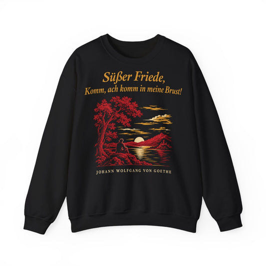 Unisex Sweatshirt mit Zitat - Goethe - Süßer Friede – front