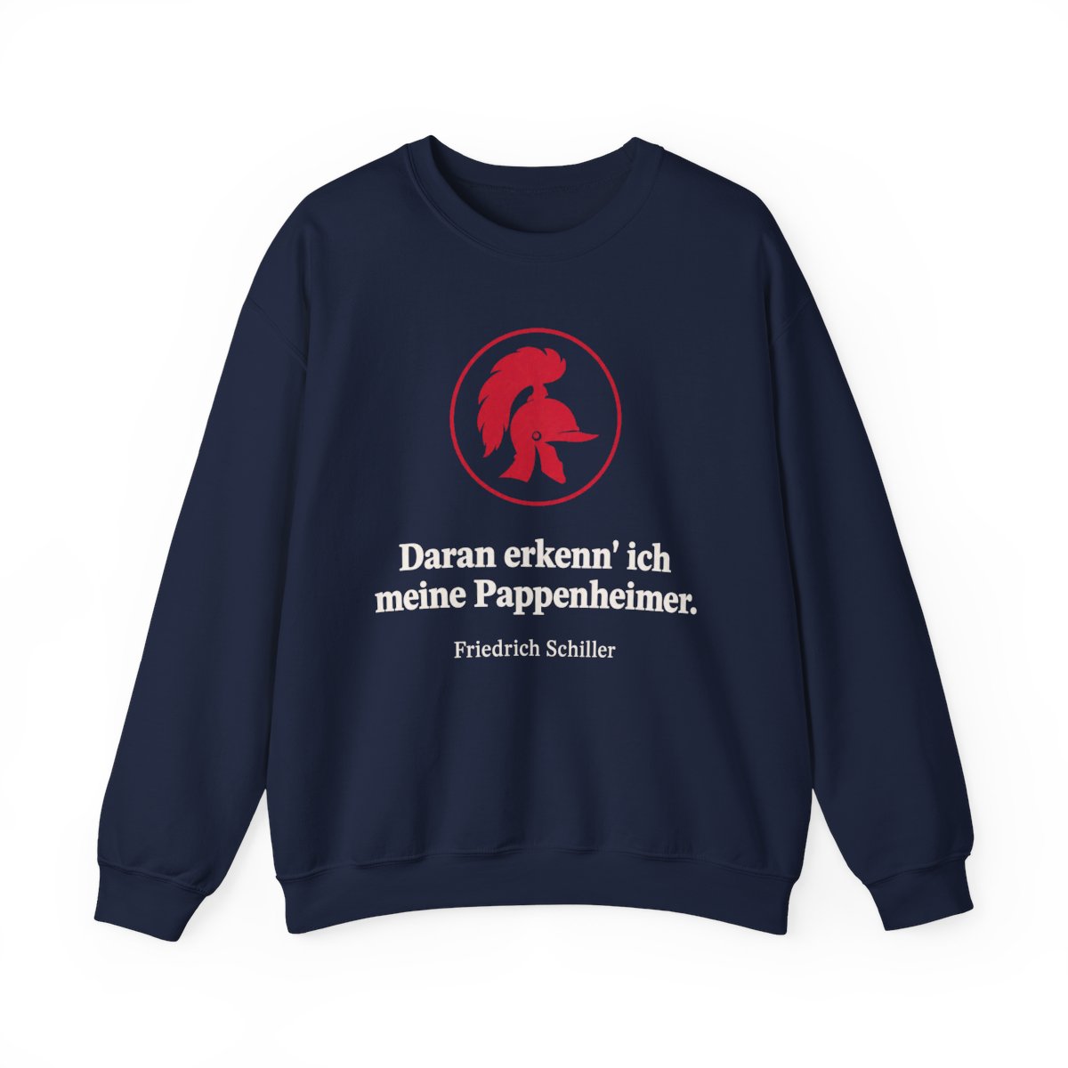 Unisex Sweatshirt mit Zitat - Schiller - Meine Pappenheimer – front