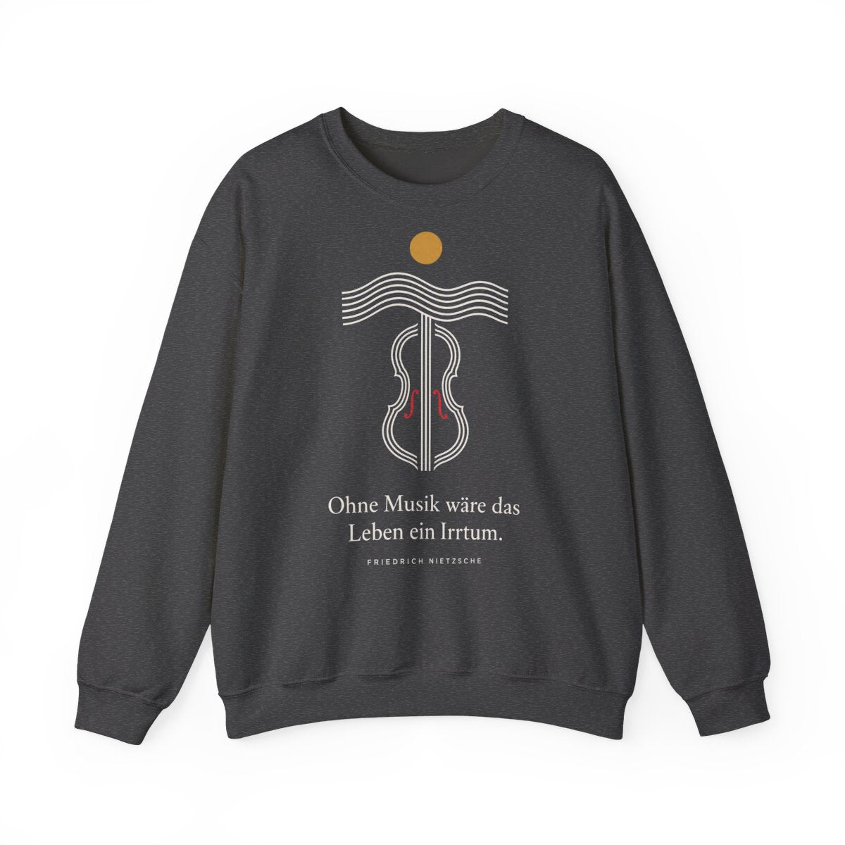 Unisex Sweatshirt mit Zitat - Nietzsche - Ohne Musik – front