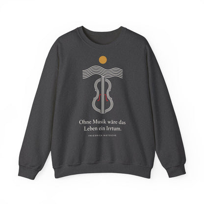 Unisex Sweatshirt mit Zitat - Nietzsche - Ohne Musik – front