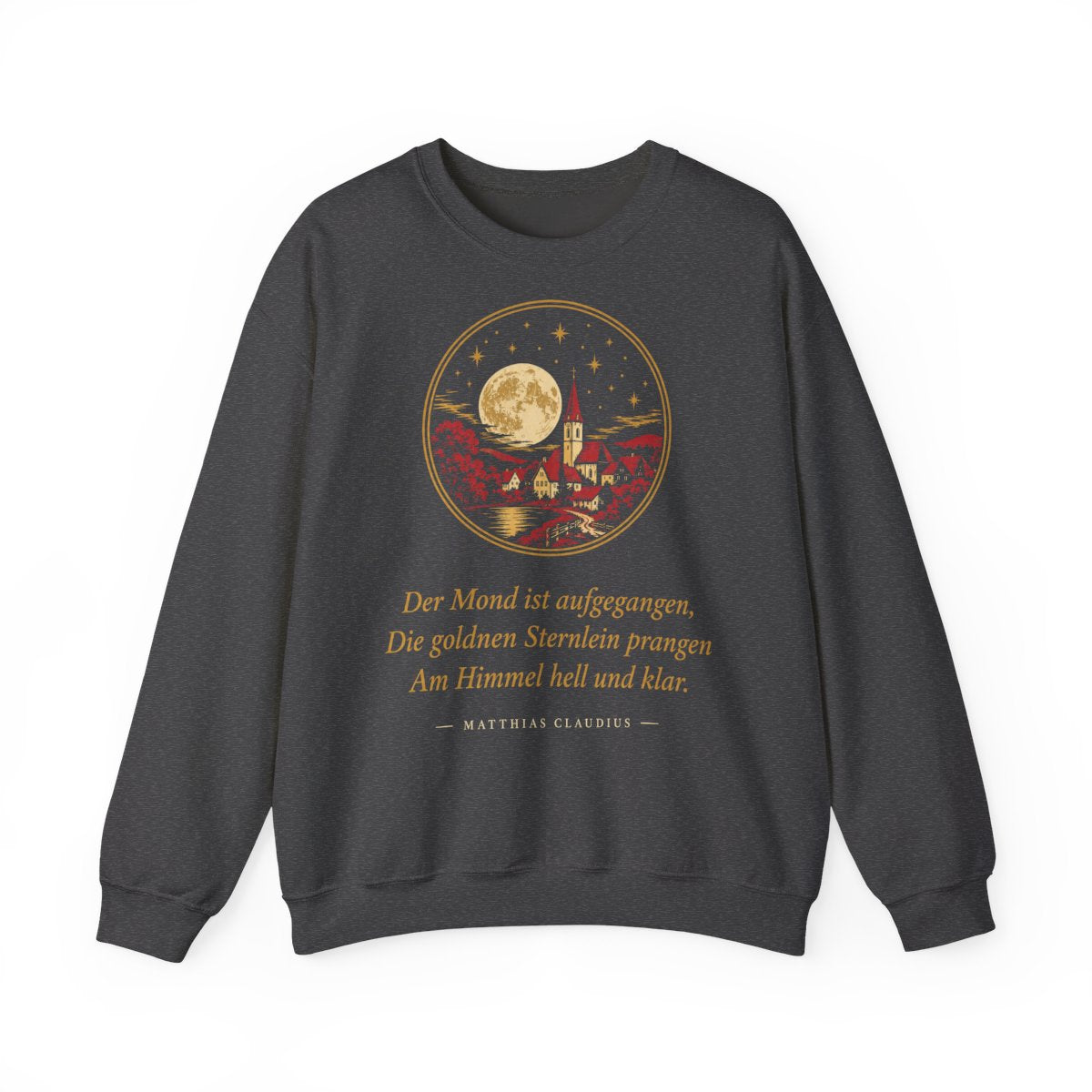 Unisex Sweatshirt mit Zitat - Claudius - Der Mond ist aufgegangen – front
