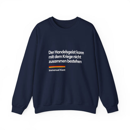 Unisex Sweatshirt mit Zitat - Kant - Der Handelsgeist – front