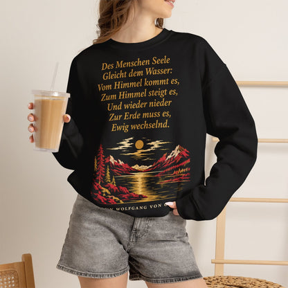 Unisex Sweatshirt mit Zitat - Goethe - Des Menschen Seele – lifestyle-2