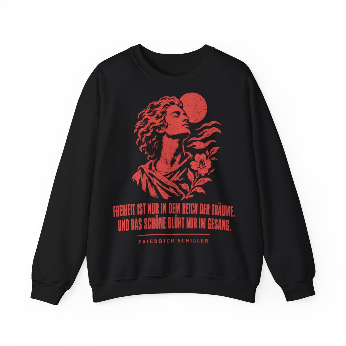 Unisex Sweatshirt mit Zitat - Schiller - Freiheit ist – front