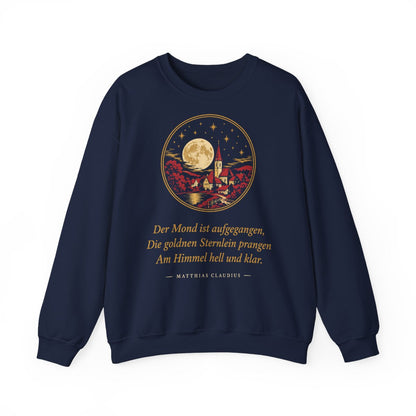 Unisex Sweatshirt mit Zitat - Claudius - Der Mond ist aufgegangen – front