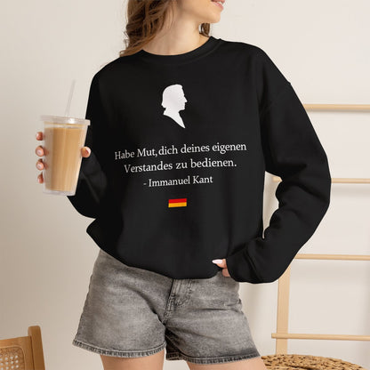 Unisex Sweatshirt mit Zitat - Kant - Habe Mut Silhouette – lifestyle-2