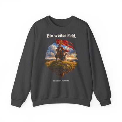 Unisex Sweatshirt mit Zitat - Fontane - Ein weites Feld – front